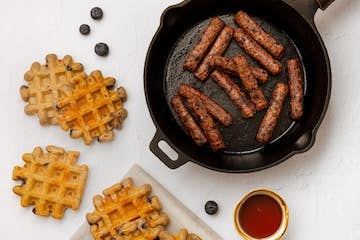 Image of Gluten-Free Blueberry Waffles & Blueberry Maple Sausage