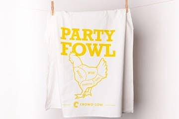 Image of Crowd Cow Party Fowl Kitchen Towel