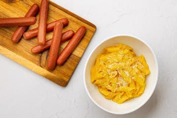 Image of Grass-Fed Hot Dogs and Mac & Cheese