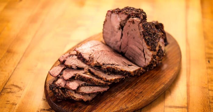 Herb-Rubbed Roasted Boneless Leg of Lamb