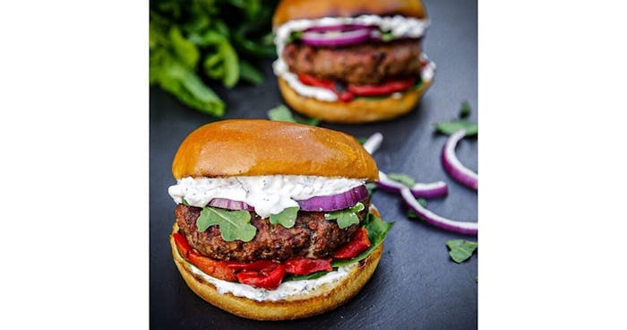 Greek Lamb Burgers with Tzatziki Sauce