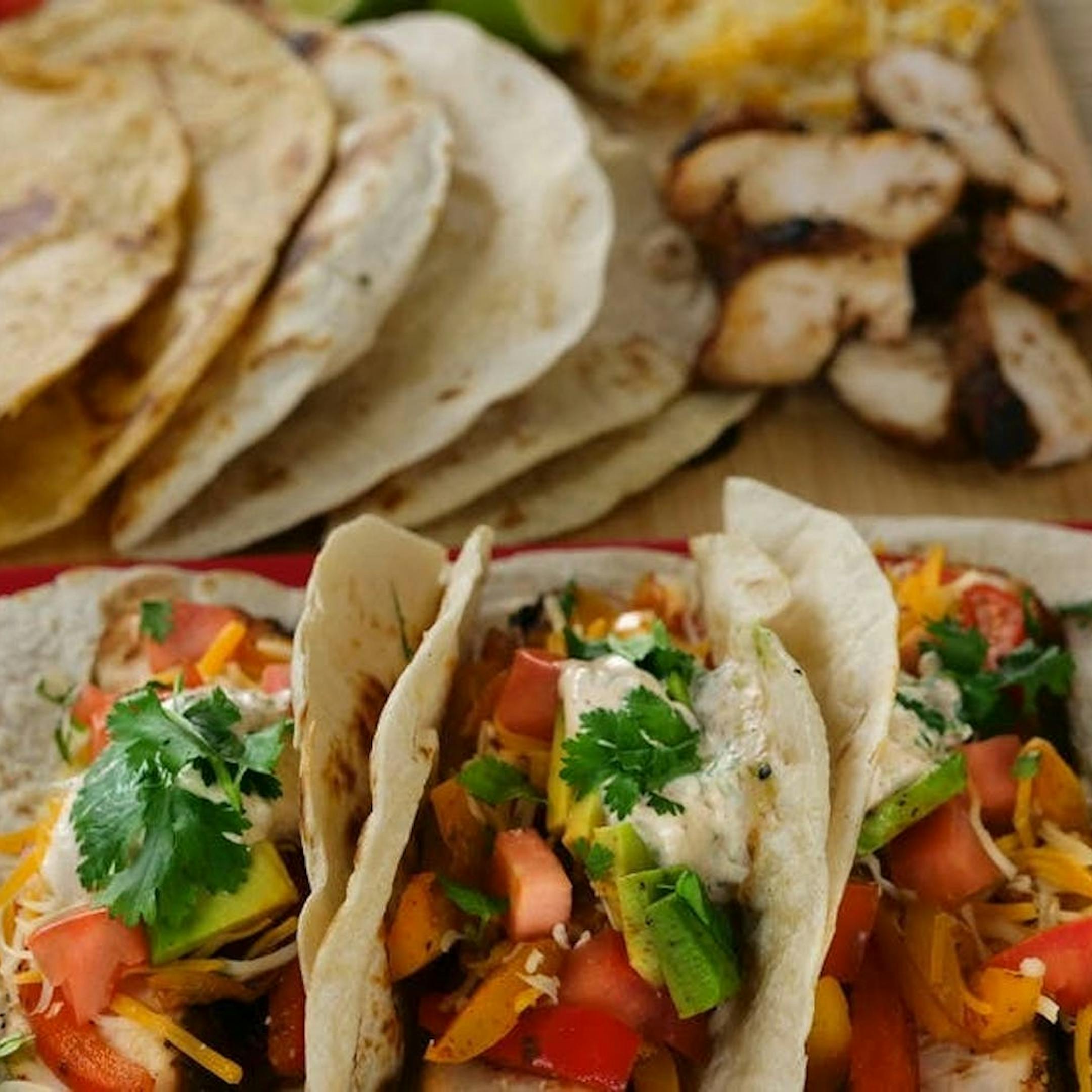 Spicy Chicken Fajitas with Chipotle Lime Crema