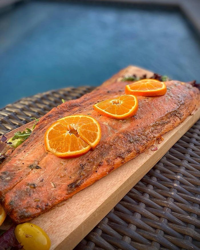 Orange-Balsamic-Honey-Glazed Coho Salmon