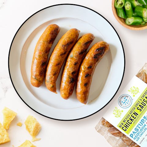 Image of New Mexico Hatch Chili & Cheddar Chicken Sausage