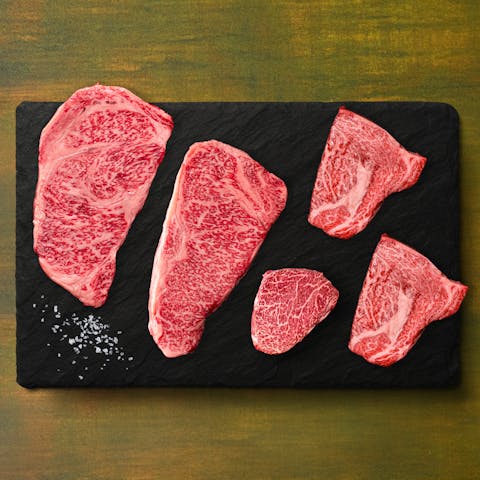 Image of A4 Olive Wagyu Flight + 2 Free A5 Butcher Cuts