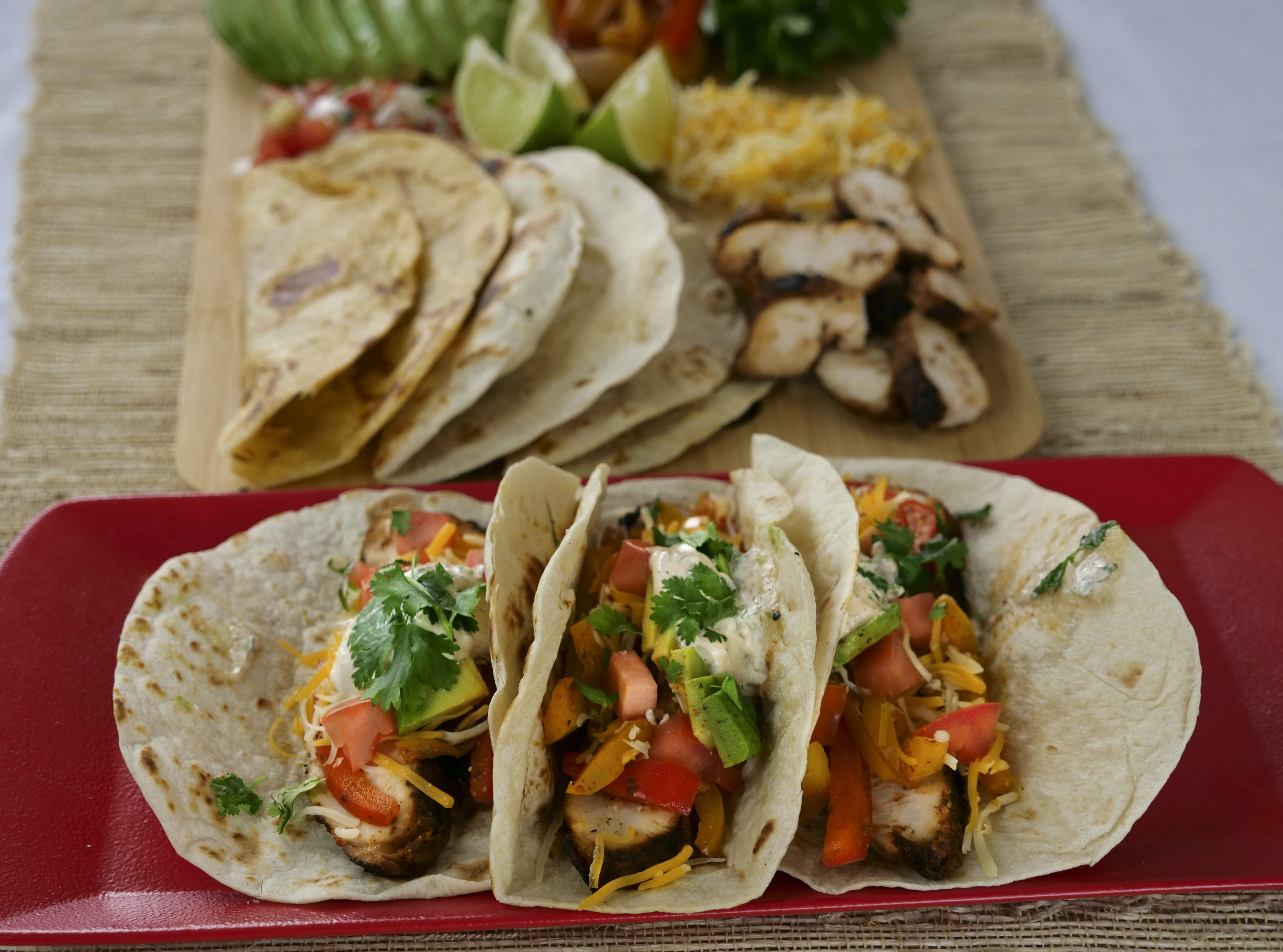 Spicy Chicken Fajitas with Chipotle Lime Crema