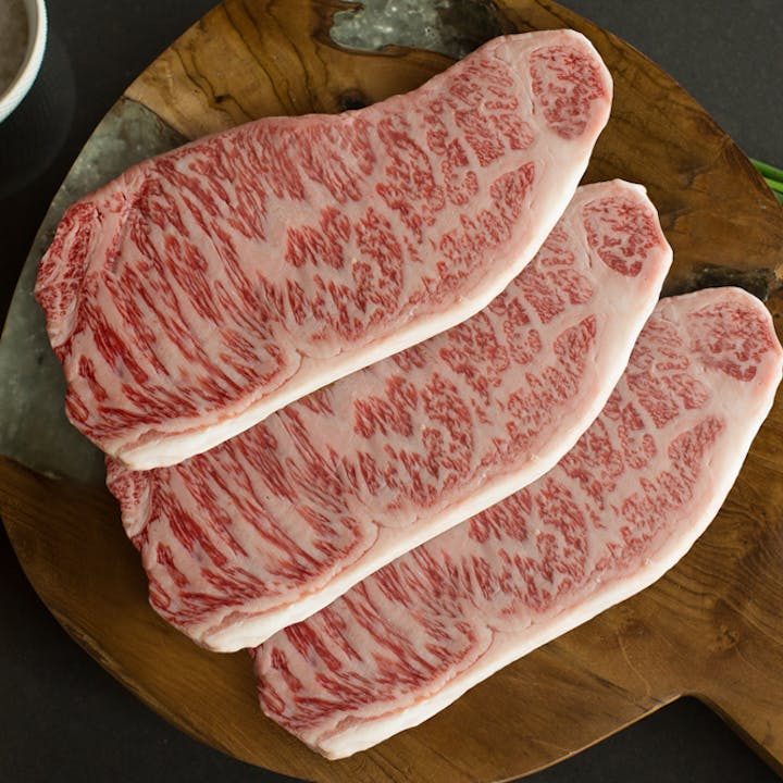 Image of Japanese A5 Wagyu New York Strip Steak Trio