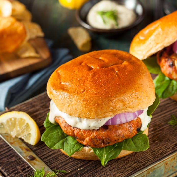 Image of Fair Trade Salmon Burgers - Jalapeno & Cheese