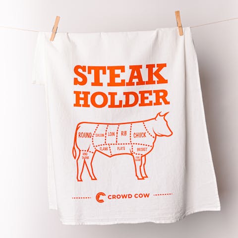 Image of Crowd Cow Steak Holder Kitchen Towel