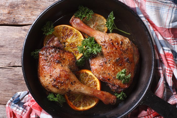 Roasted Duck Legs with Citrus Glaze