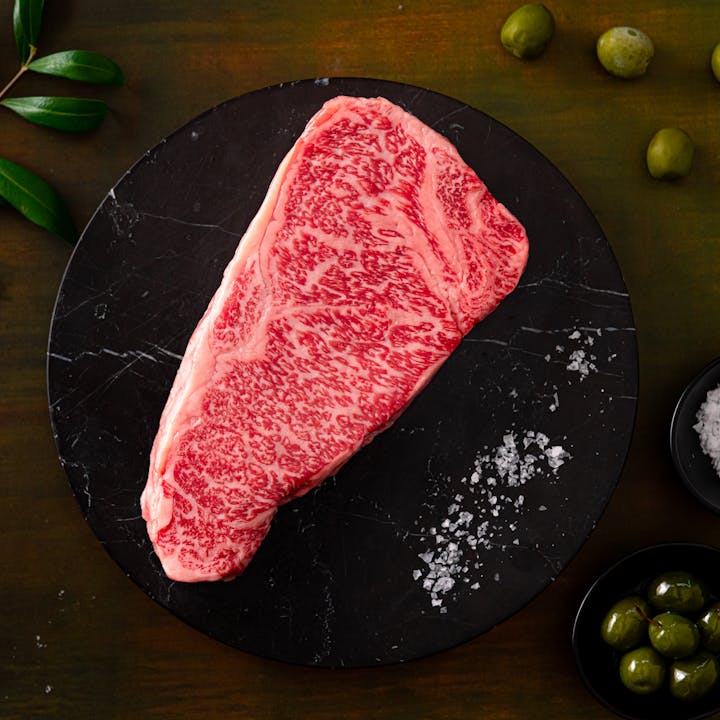 Image of Japanese A4 Olive Wagyu New York Strip Steak