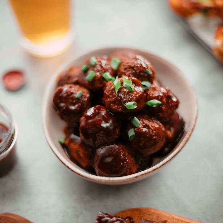Image of Fully Cooked Organic Beef Meatballs