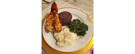 Classic Surf & Turf with Sautéed Spinach