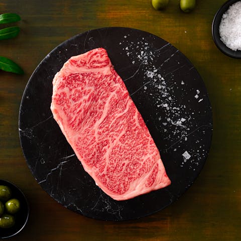 Image of Japanese A5 Olive Wagyu New York Strip Steak